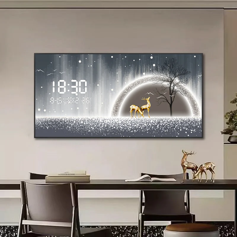 Digital Clock with Painting